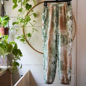 NWOT Karlie Snake Print Joggers